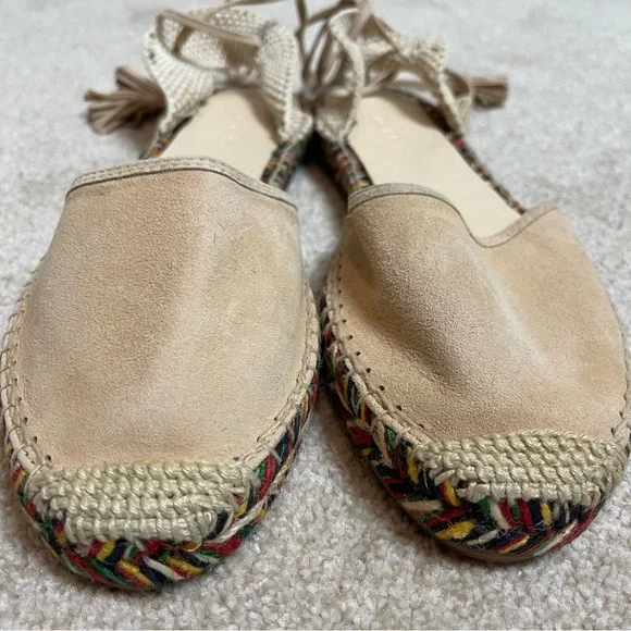 NEW J Crew Baja Flat Espadrille Suede Sandals Made in Spain G4208 Size 10 - Picture 5 of 12